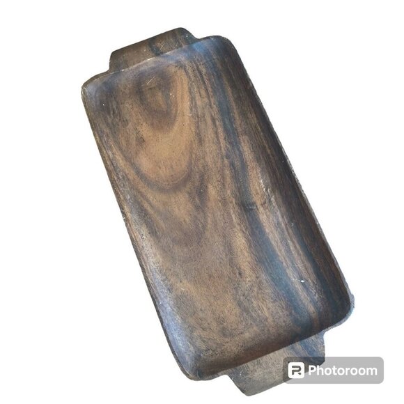 Philippine Handicrafts Tray Monkey Pod Wood Lina Vizcarra- Oandasan Handcrafted - Picture 1 of 9